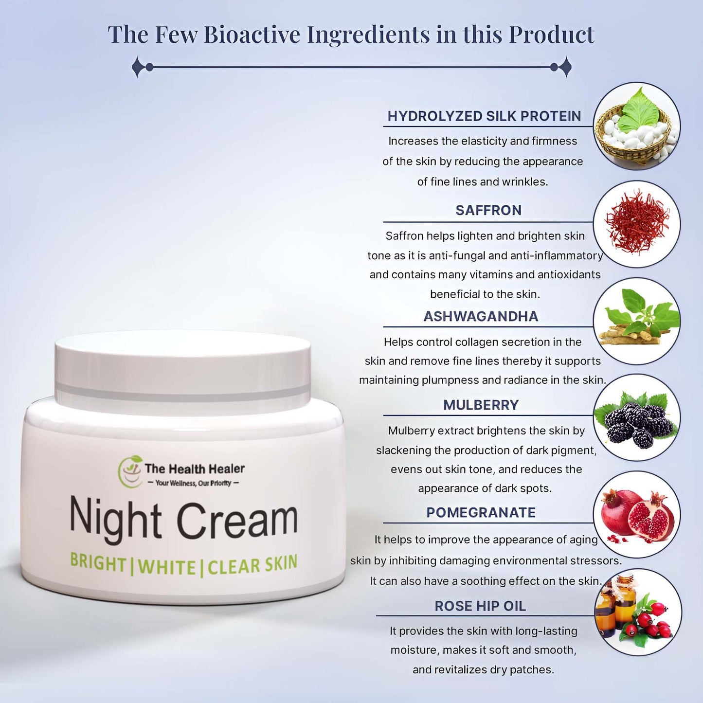 Health Healer Night Cream – Brightening & Anti-Aging Formula