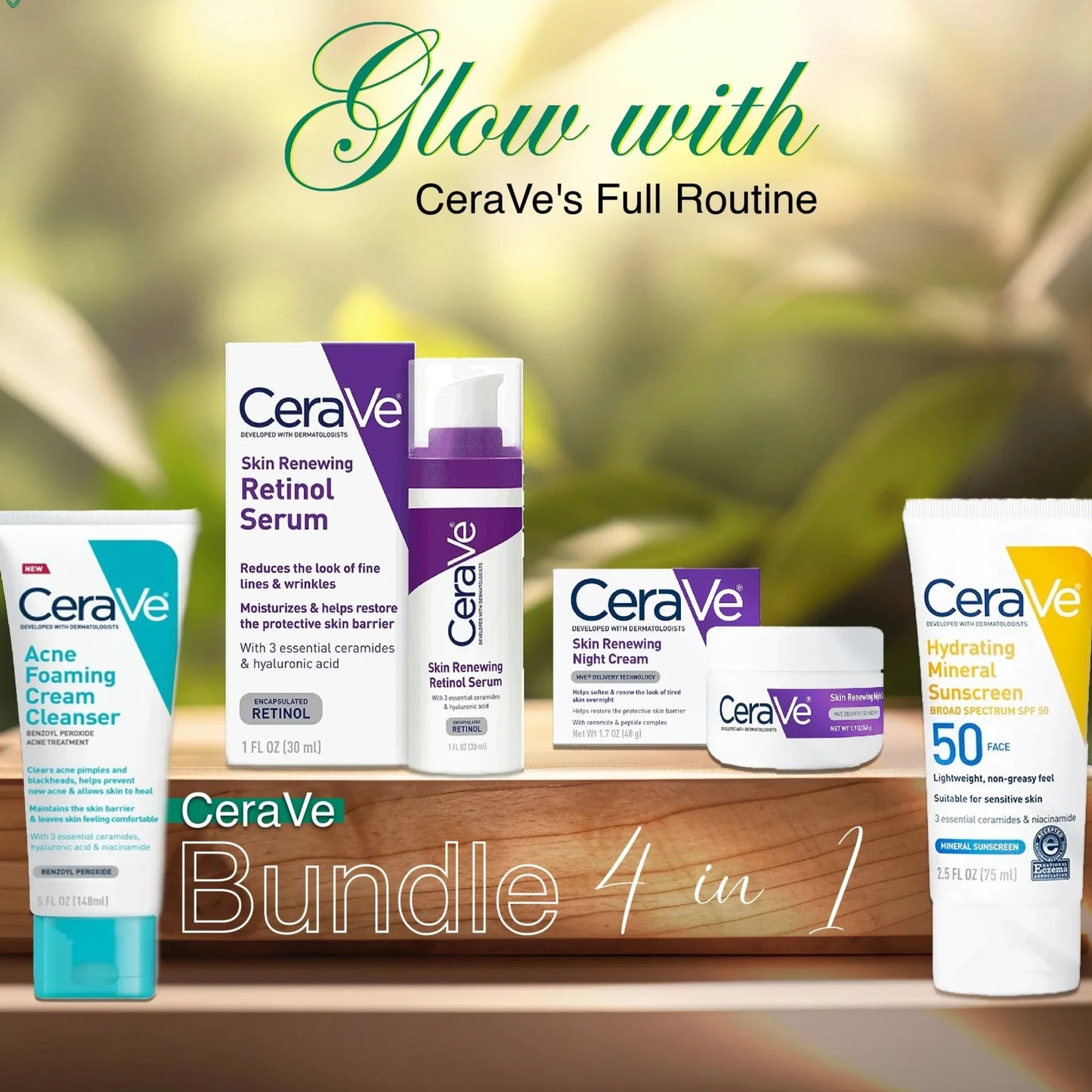CeraVe 4-in-1 Skincare Bundle