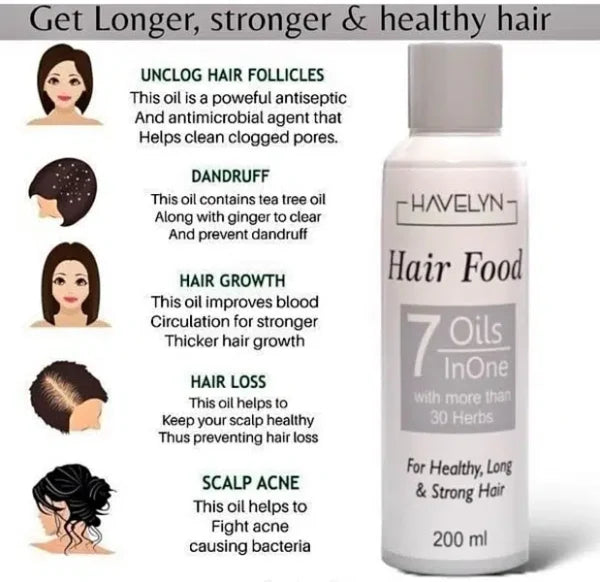 Hair Food Oil | 7 Oils in One | Buy 1 Get 1 Free