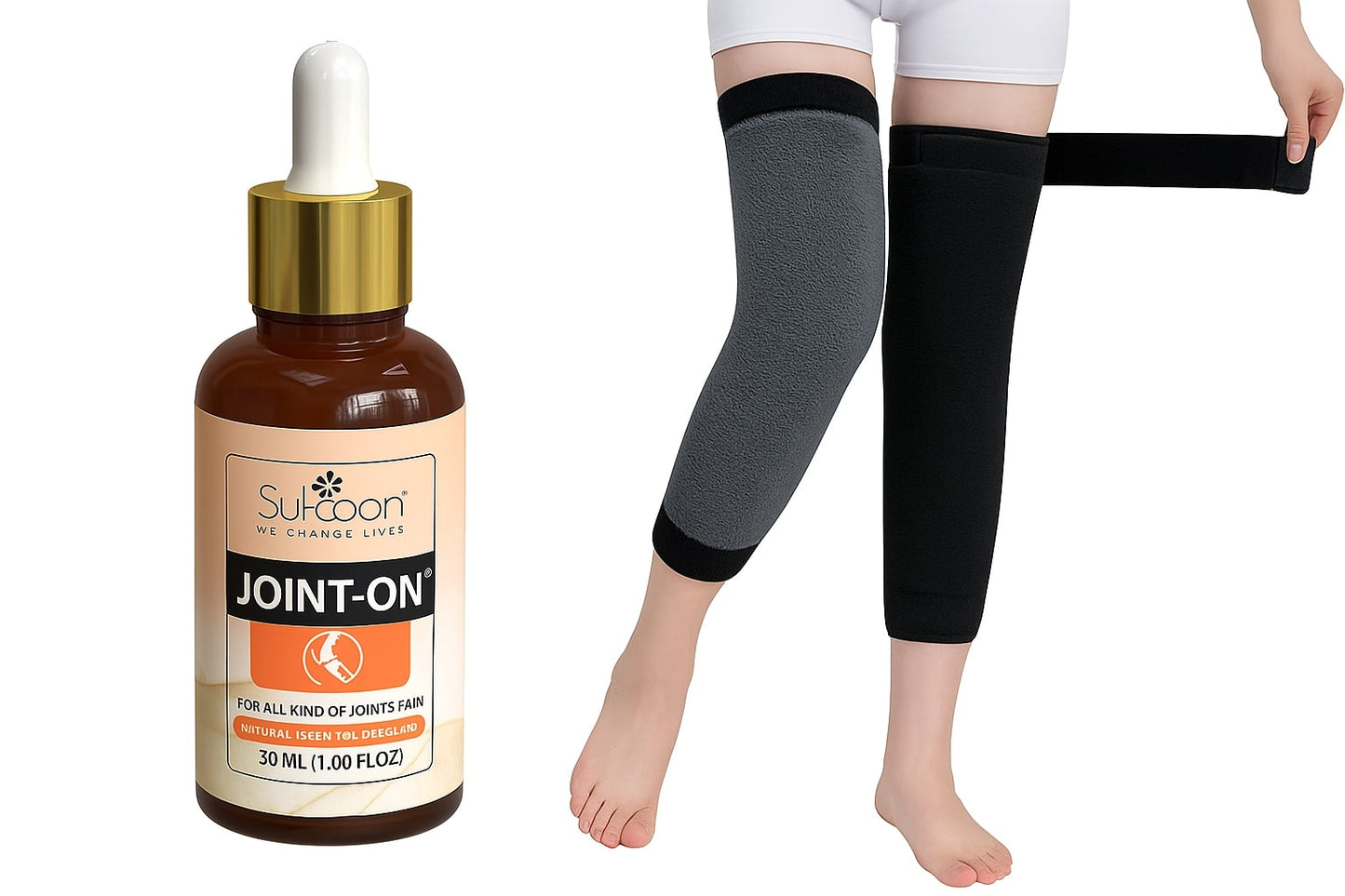 Ultimate Joint & Knee Pain Relief Combo – Oil + Warmers (Pair)