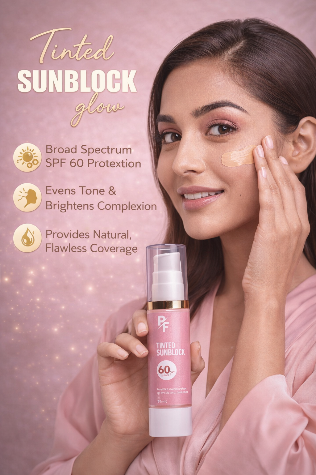 Pro Fashion SPF 60 Tinted Sunblock – UV Protection & Even Skin Tone