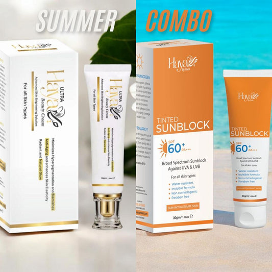 Haya by Rabi Combo – Whitening Cream + Tinted Sunblock