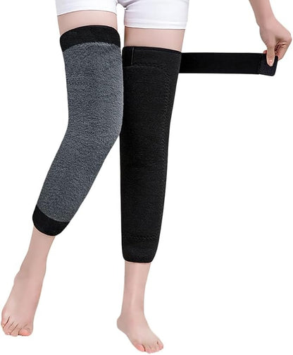 Pair of Soft Fleece Knee Warmers – Thermal Leg Warmers for Cold Weather