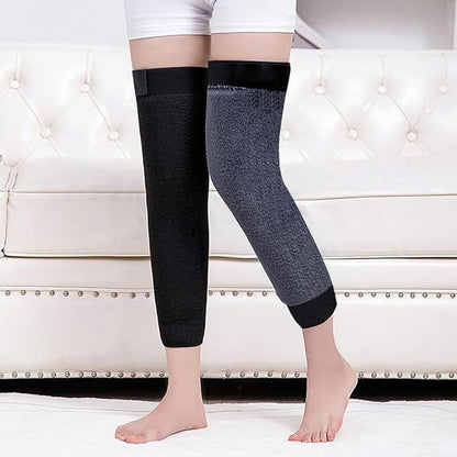 Pair of Soft Fleece Knee Warmers – Thermal Leg Warmers for Cold Weather