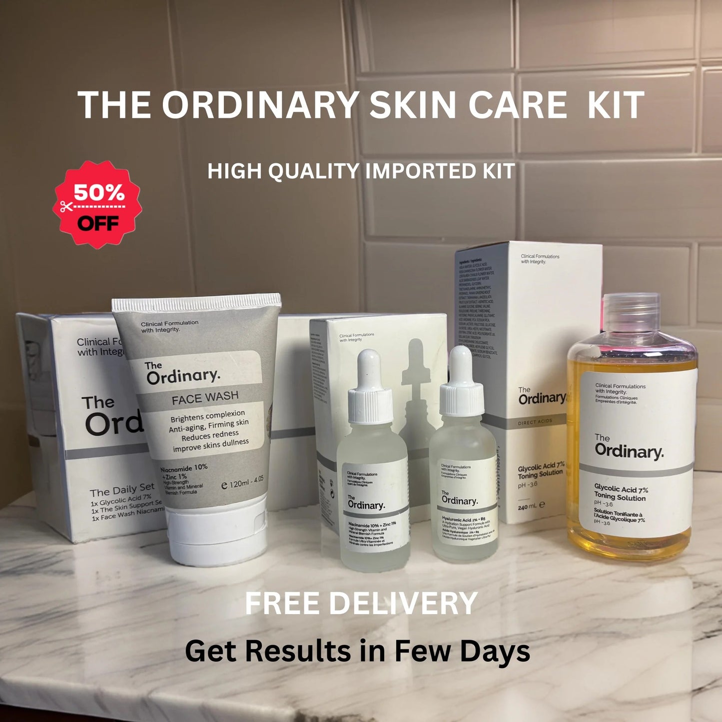 The Ordinary Daily Skincare Set – Complete 4-Step Routine